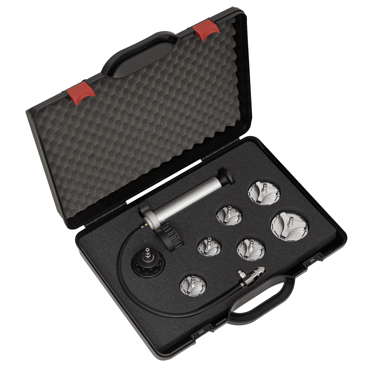 Sealey CV0011 Commercial Cooling System Pressure Test Kit 7pc - CV0011 - Sealey Tools UK - Trade Counter Direct
