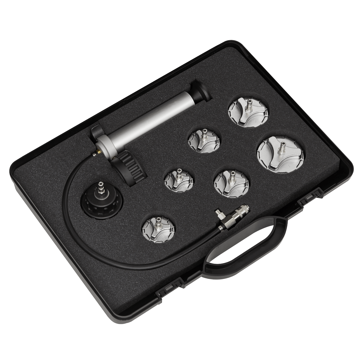 Sealey CV0011 Commercial Cooling System Pressure Test Kit 7pc - CV0011 - Sealey Tools UK - Trade Counter Direct