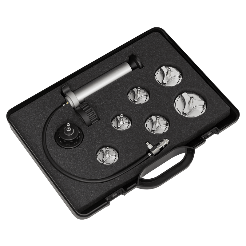 Sealey CV0011 Commercial Cooling System Pressure Test Kit 7pc - CV0011 - Sealey Tools UK - Trade Counter Direct
