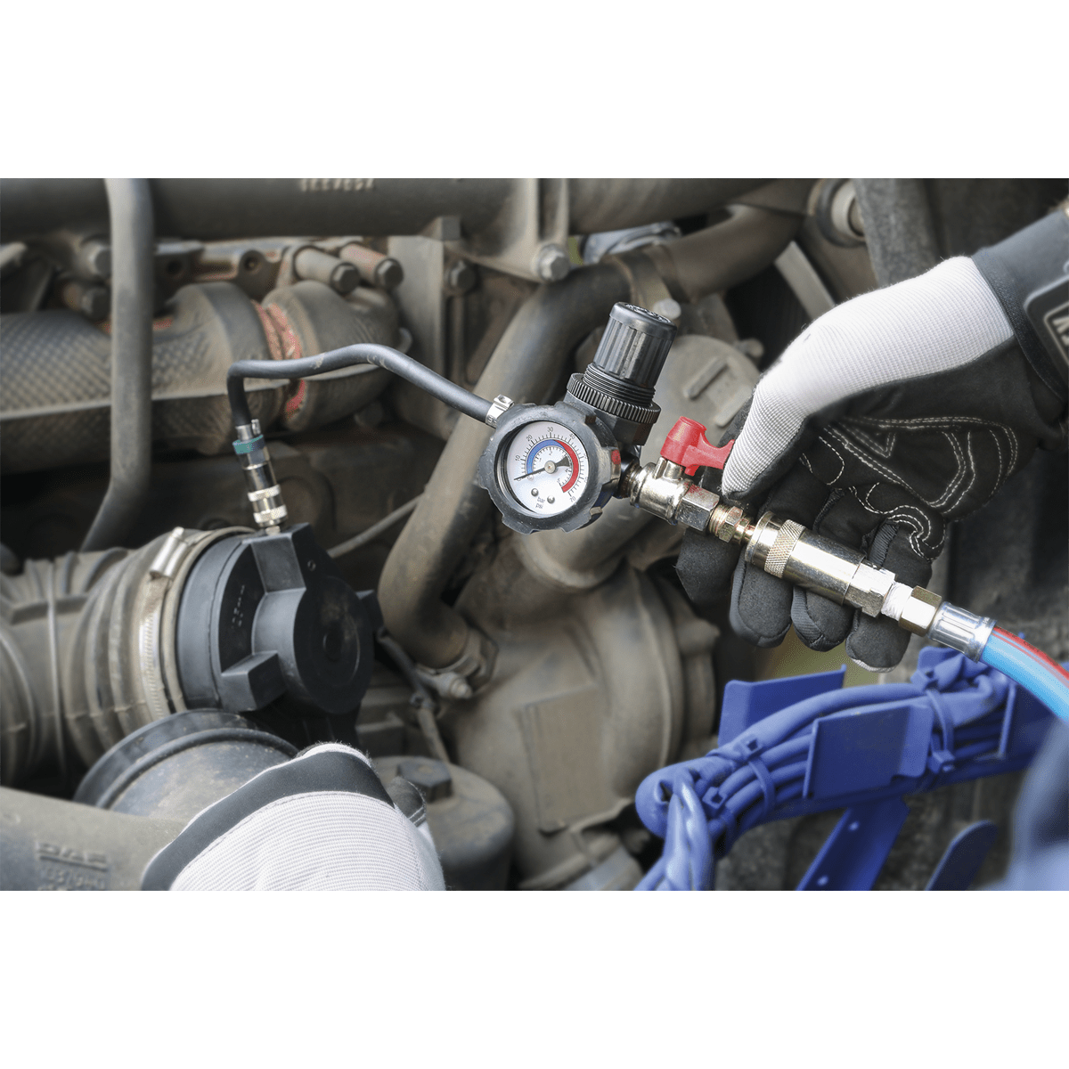 Sealey CV2030 Turbo System Leakage Tester for Commercial Vehicles - CV2030 - Sealey Tools UK - Trade Counter Direct