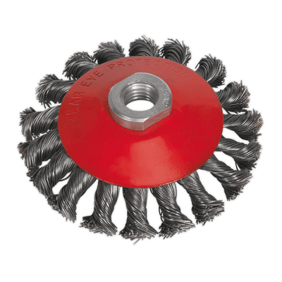 Sealey CWB100 100mm Conical Wire Brush M10 x 1.5mm - CWB100 - Sealey Tools UK - Trade Counter Direct