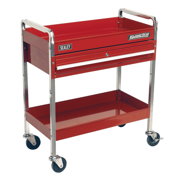 Sealey CX101D Trolley 2 - Level Heavy - Duty with Lockable Drawer - CX101D - Sealey Tools UK - Trade Counter Direct