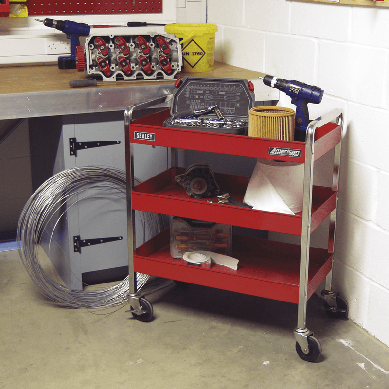 Sealey CX103 American PRO® 3-Level Heavy-Duty Trolley - CX103 - Sealey Tools UK - Trade Counter Direct