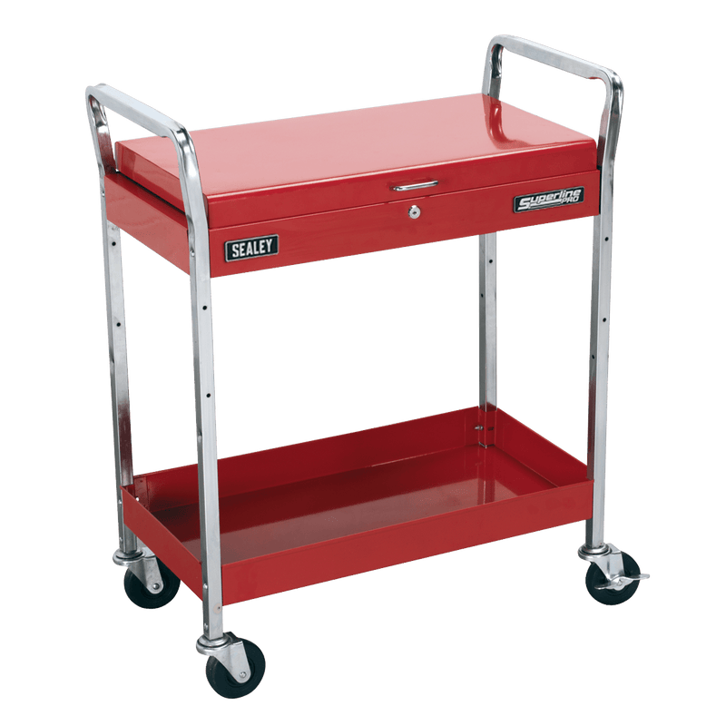 Sealey CX104 Superline PRO® Heavy-Duty Trolley with Lockable Top 2-Level - CX104 - Sealey Tools UK - Trade Counter Direct
