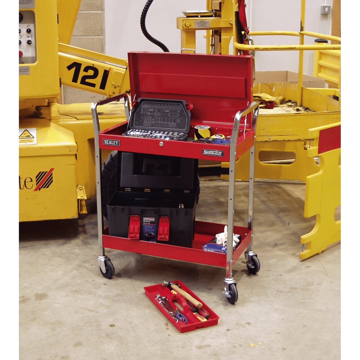 Sealey CX104 Superline PRO® Heavy-Duty Trolley with Lockable Top 2-Level - CX104 - Sealey Tools UK - Trade Counter Direct