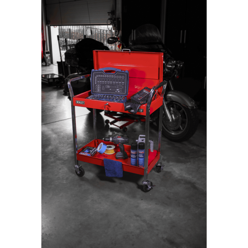 Sealey CX104 Superline PRO® Heavy-Duty Trolley with Lockable Top 2-Level - CX104 - Sealey Tools UK - Trade Counter Direct