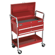 Sealey CX1042D Superline PRO® Heavy-Duty Trolley with Lockable Top & 2 Drawers 2-Level - CX1042D - Sealey Tools UK - Trade Counter Direct