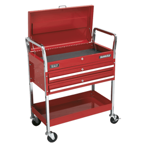 Sealey CX1042D Superline PRO® Heavy-Duty Trolley with Lockable Top & 2 Drawers 2-Level - CX1042D - Sealey Tools UK - Trade Counter Direct