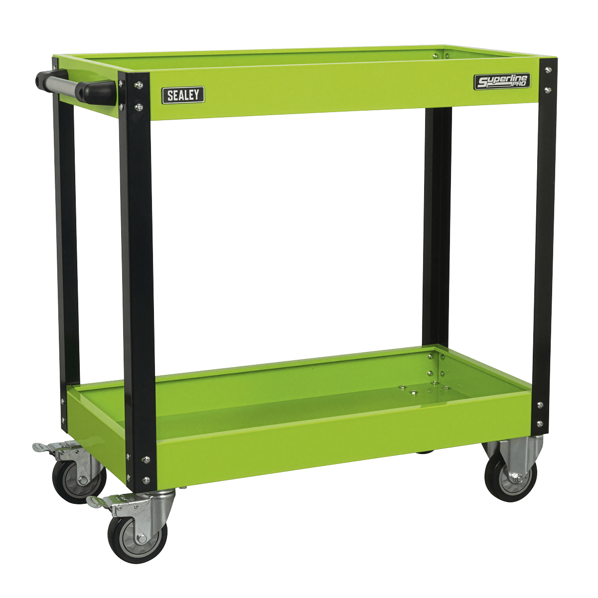 Sealey CX109HV Superline PRO® Heavy-Duty Workshop Trolley 2-Level - Hi-Vis Green - CX109HV - Sealey Tools UK - Trade Counter Direct