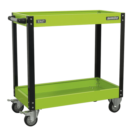 Sealey CX109HV Superline PRO® Heavy-Duty Workshop Trolley 2-Level - Hi-Vis Green - CX109HV - Sealey Tools UK - Trade Counter Direct