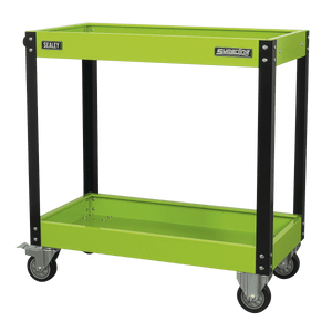 Sealey CX109HV Superline PRO® Heavy-Duty Workshop Trolley 2-Level - Hi-Vis Green - CX109HV - Sealey Tools UK - Trade Counter Direct