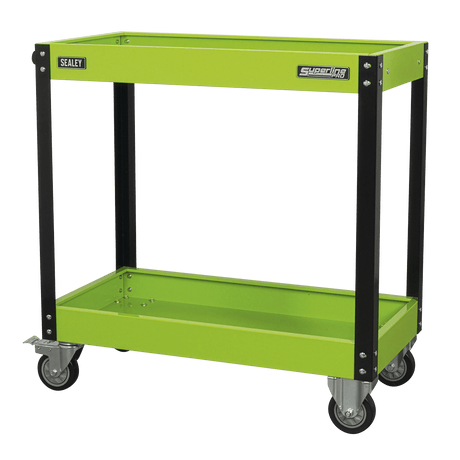 Sealey CX109HV Superline PRO® Heavy-Duty Workshop Trolley 2-Level - Hi-Vis Green - CX109HV - Sealey Tools UK - Trade Counter Direct