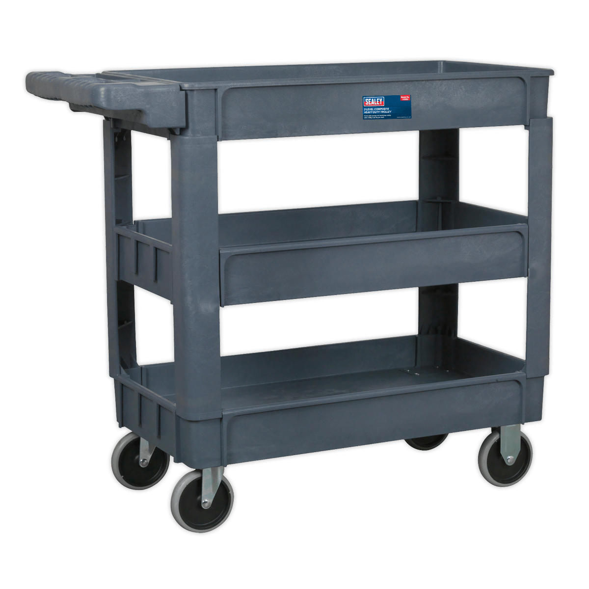 Sealey CX203 Composite Heavy-Duty Trolley 3-Level - CX203 - Sealey Tools UK - Trade Counter Direct