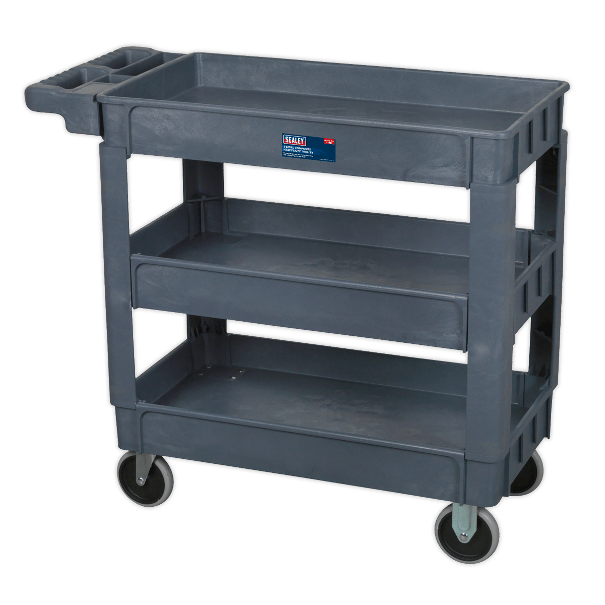 Sealey CX203 Composite Heavy-Duty Trolley 3-Level - CX203 - Sealey Tools UK - Trade Counter Direct