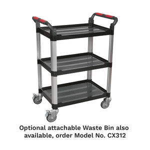 Sealey CX309 Composite Workshop Trolley 3-Level/3 Wall - CX309 - Sealey Tools UK - Trade Counter Direct