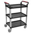 Sealey CX309 Composite Workshop Trolley 3-Level/3 Wall - CX309 - Sealey Tools UK - Trade Counter Direct