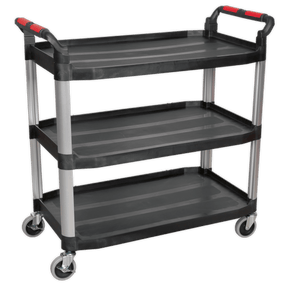 Sealey CX310 Composite Workshop Trolley 3-Level/3 Wall - CX310 - Sealey Tools UK - Trade Counter Direct