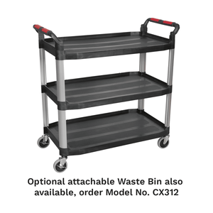Sealey CX310 Composite Workshop Trolley 3-Level/3 Wall - CX310 - Sealey Tools UK - Trade Counter Direct