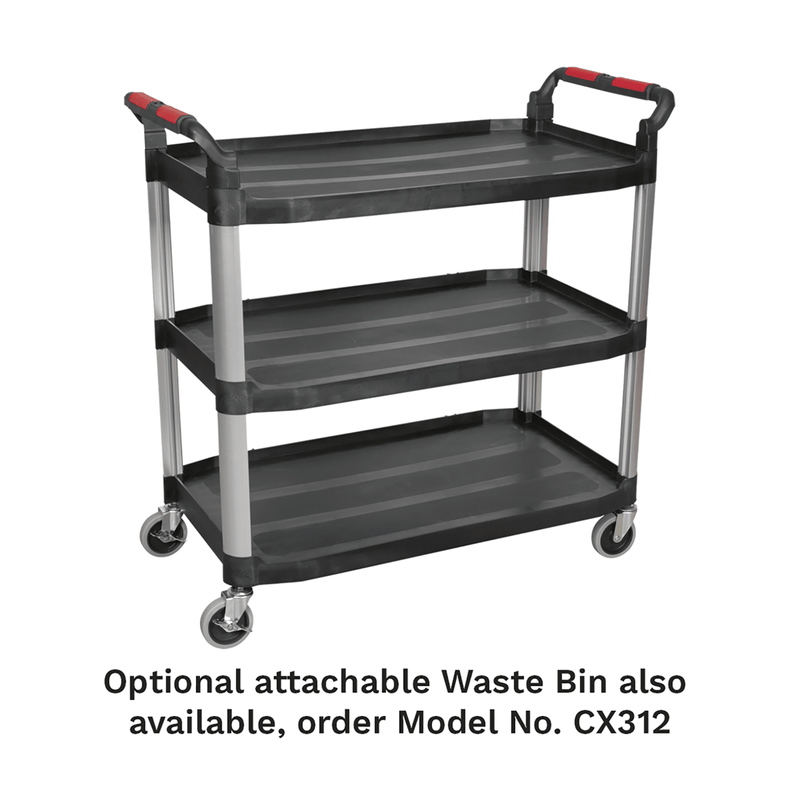 Sealey CX310 Composite Workshop Trolley 3-Level/3 Wall - CX310 - Sealey Tools UK - Trade Counter Direct
