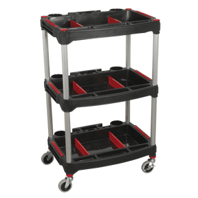 Sealey CX313 Workshop Trolley 3 - Level Composite with Parts Storage - CX313 - Sealey Tools UK - Trade Counter Direct