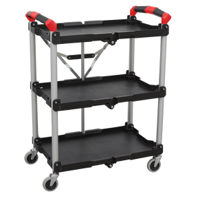 Sealey CX314 Folding Workshop Trolley 3-Level - CX314 - Sealey Tools UK - Trade Counter Direct