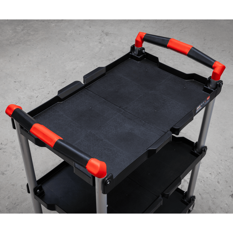 Sealey CX314 Folding Workshop Trolley 3-Level - CX314 - Sealey Tools UK - Trade Counter Direct
