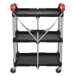 Sealey CX314 Folding Workshop Trolley 3-Level - CX314 - Sealey Tools UK - Trade Counter Direct