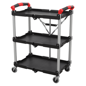 Sealey CX314 Folding Workshop Trolley 3-Level - CX314 - Sealey Tools UK - Trade Counter Direct