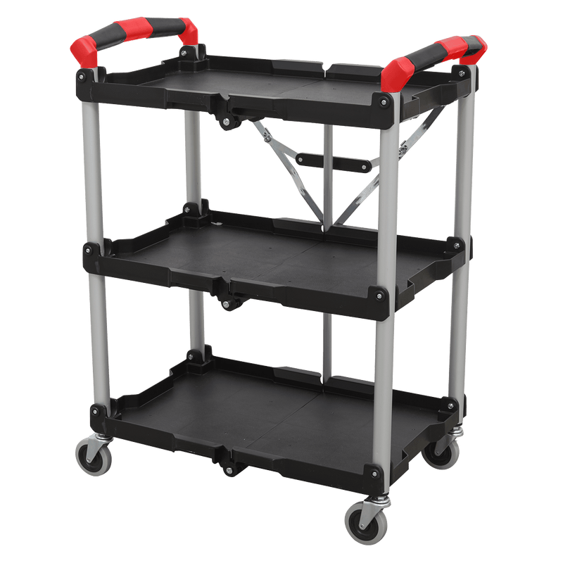 Sealey CX314 Folding Workshop Trolley 3-Level - CX314 - Sealey Tools UK - Trade Counter Direct