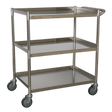 Sealey CX410SS Premier™ Stainless Steel Workshop Trolley 3-Level - CX410SS - Sealey Tools UK - Trade Counter Direct