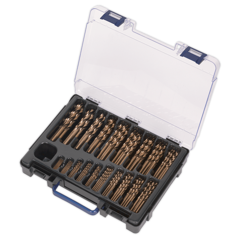 Sealey DBS170CB HSS Cobalt Fully Ground Drill Bit Assortment 1-10mm 170pc - DBS170CB - Sealey Tools UK - Trade Counter Direct