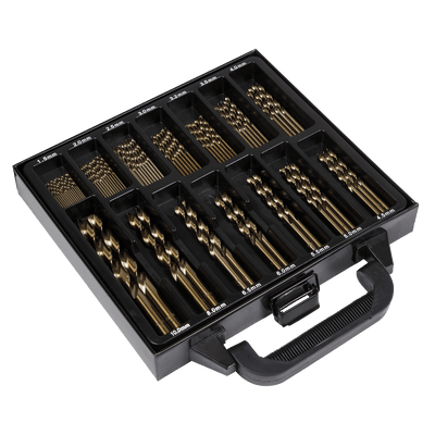 Sealey DBS99CB Drill Bit Set HSS Cobalt Fully Ground 99pc - DBS99CB - Sealey Tools UK - Trade Counter Direct