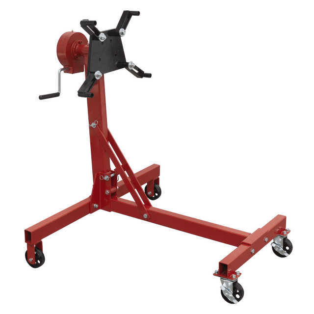 Sealey ES480D Folding 360º Rotating Engine Stand with Geared Handle Drive, 450kg Capacity - ES480D - Sealey Tools UK - Trade Counter Direct