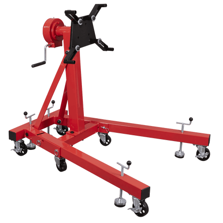 Sealey ES680D Folding 360º Rotating Engine Stand with Geared Handle Drive 680kg Capacity - ES680D - Sealey Tools UK - Trade Counter Direct