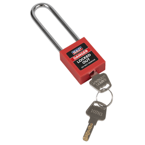 Sealey EV12 Long Shackle Safety Lockout Padlock - EV12 - Sealey Tools UK - Trade Counter Direct