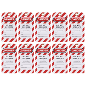 Sealey EV17 Lockout Safety Tag 10pc - EV17 - Sealey Tools UK - Trade Counter Direct