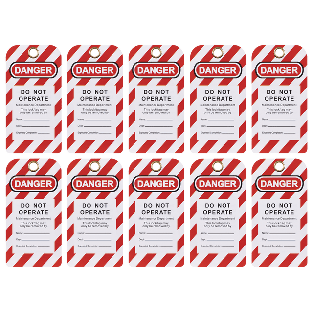 Sealey EV17 Lockout Safety Tag 10pc - EV17 - Sealey Tools UK - Trade Counter Direct