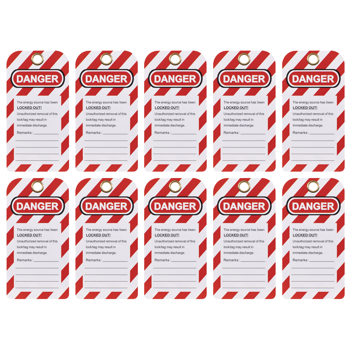 Sealey EV17 Lockout Safety Tag 10pc - EV17 - Sealey Tools UK - Trade Counter Direct
