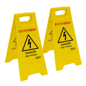 Sealey EV19 EV/Hybrid Floor Warning Signs - Pack of 2 - EV19 - Sealey Tools UK - Trade Counter Direct