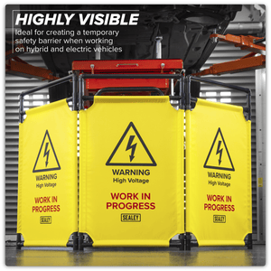 Sealey EV20 Folding Safety Barrier for Hybrid/Electric Vehicles - EV20 - Sealey Tools UK - Trade Counter Direct