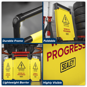Sealey EV20 Folding Safety Barrier for Hybrid/Electric Vehicles - EV20 - Sealey Tools UK - Trade Counter Direct