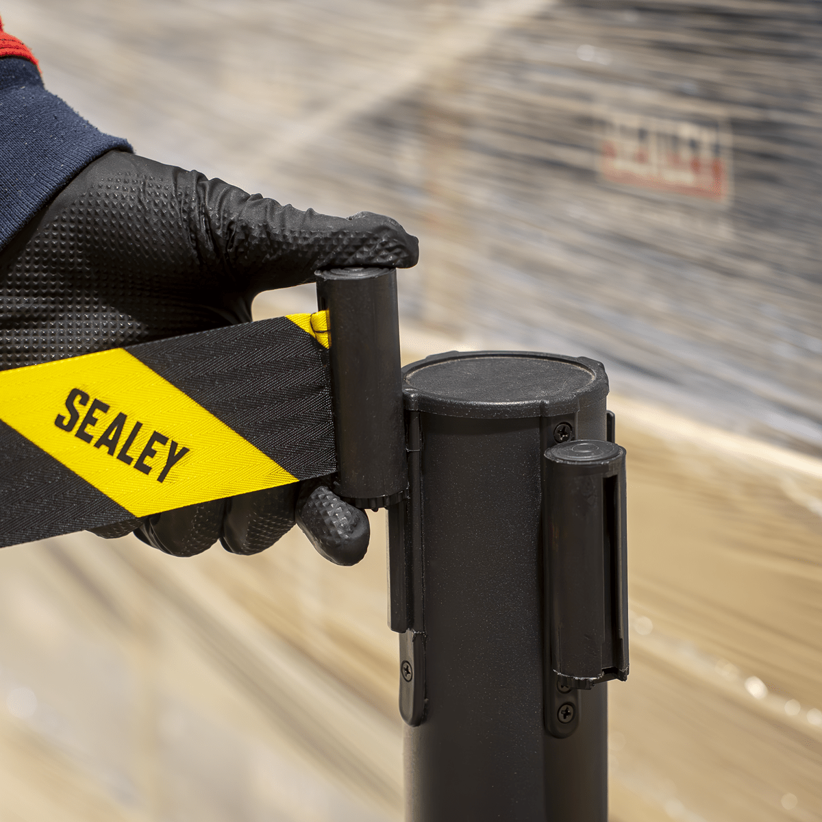 Sealey EV23 Retractable Safety Belt Barrier Post - Set of 2 - EV23 - Sealey Tools UK - Trade Counter Direct