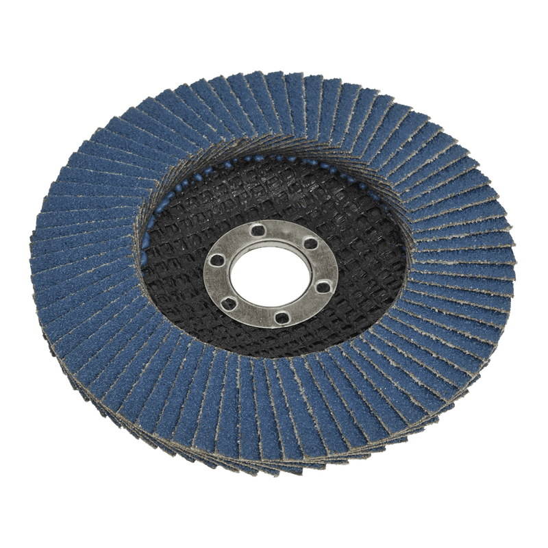 Sealey FD10040 100mm Zirconium Flap Disc 40Grit 16mm Bore - FD10040 - Sealey Tools UK - Trade Counter Direct
