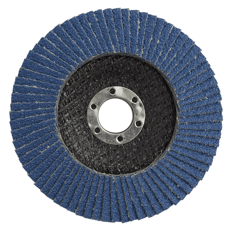 Sealey FD10060 100mm Zirconium Flap Disc 60Grit 16mm Bore - FD10060 - Sealey Tools UK - Trade Counter Direct
