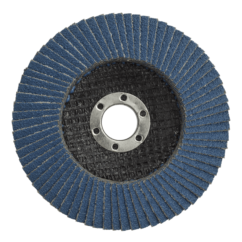 Sealey FD10080 100mm Zirconium Flap Disc 80Grit 16mm Bore - FD10080 - Sealey Tools UK - Trade Counter Direct