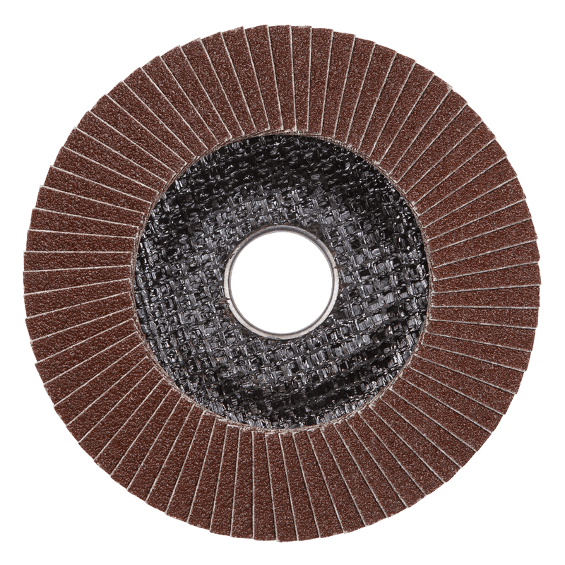 Sealey FD115120E 115mm Aluminium Oxide Flap Disc 120Grit 22mm Bore - FD115120E - Sealey Tools UK - Trade Counter Direct