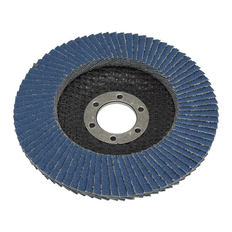 Sealey FD11540 115mm Zirconium Flap Disc 40Grit 22mm Bore - FD11540 - Sealey Tools UK - Trade Counter Direct