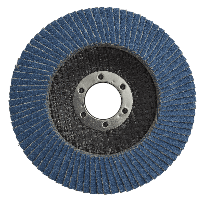 Sealey FD11560 115mm Zirconium Flap Disc 60Grit 22mm Bore - FD11560 - Sealey Tools UK - Trade Counter Direct