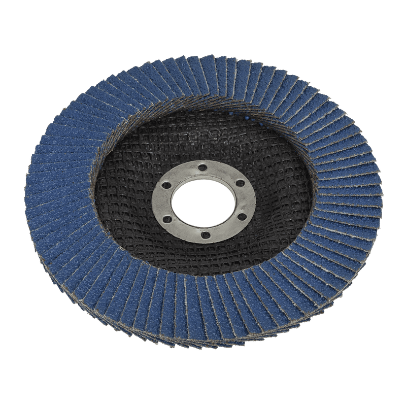Sealey FD12540 125mm Zirconium Flap Disc 40Grit 22mm Bore - FD12540 - Sealey Tools UK - Trade Counter Direct