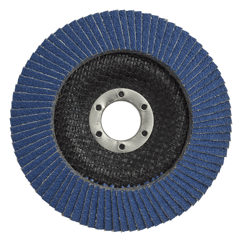 Sealey FD12560 125mm Zirconium Flap Disc 60Grit 22mm Bore - FD12560 - Sealey Tools UK - Trade Counter Direct